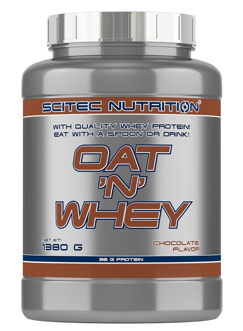 SCITEC NUTRITION Oat and Whey Protein - Chocolate - (1380 g) - Image 1