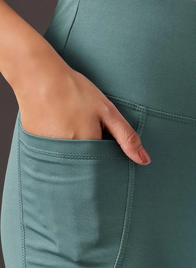 Clovia  Comfort Fit Flared Yoga Pants with Side Pockets for Women | Best Price UAE