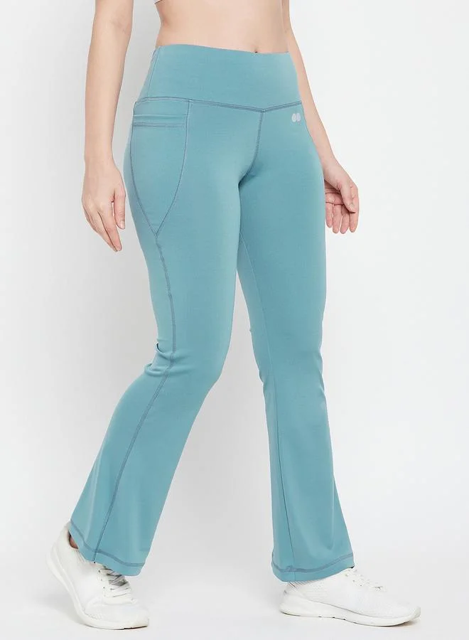 Clovia  Comfort Fit Flared Yoga Pants with Side Pockets for Women | Best Price UAE
