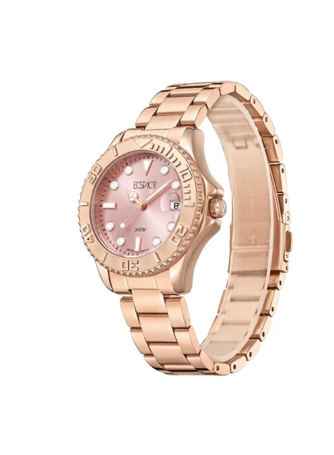 ECSTACY Women's 304 Solid Stainless Steel Analog Watch E23512-RBKP - 37 mm