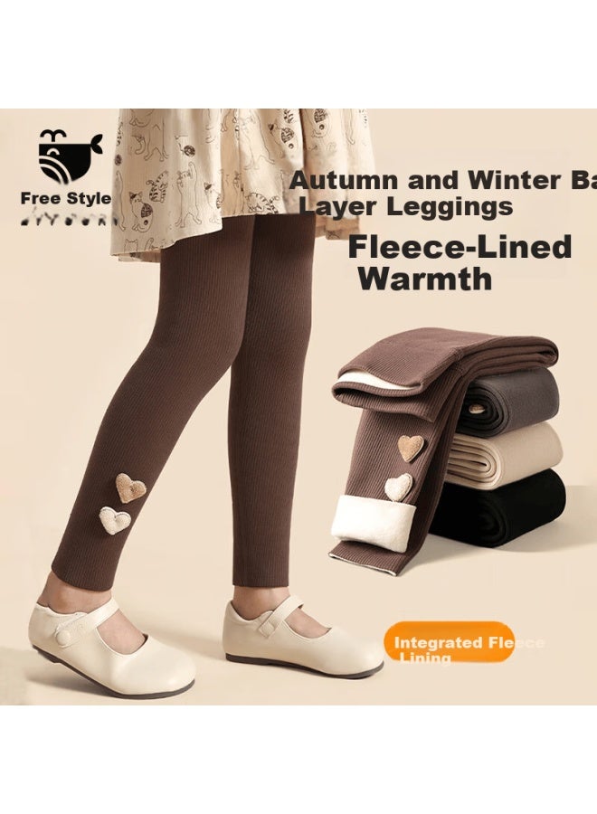 Liberal Ziyuoxi Girls' Thickened Thermal Leggings Autumn Winter Baby Fleece-lined Pants Warm Outerwear For Kids - Image 1