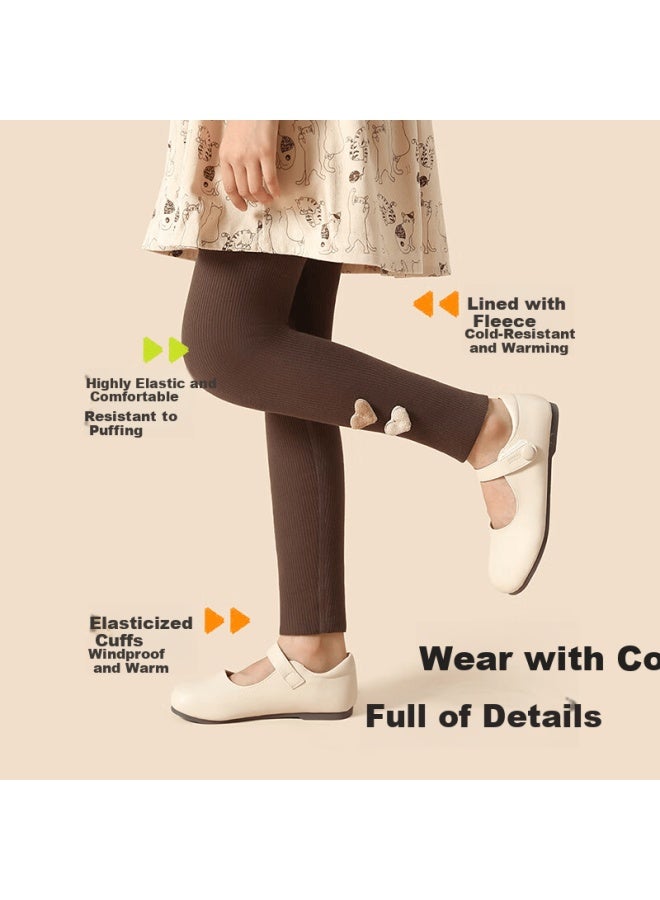 Liberal Ziyuoxi Girls' Thickened Thermal Leggings Autumn Winter Baby Fleece-lined Pants Warm Outerwear For Kids - Image 2