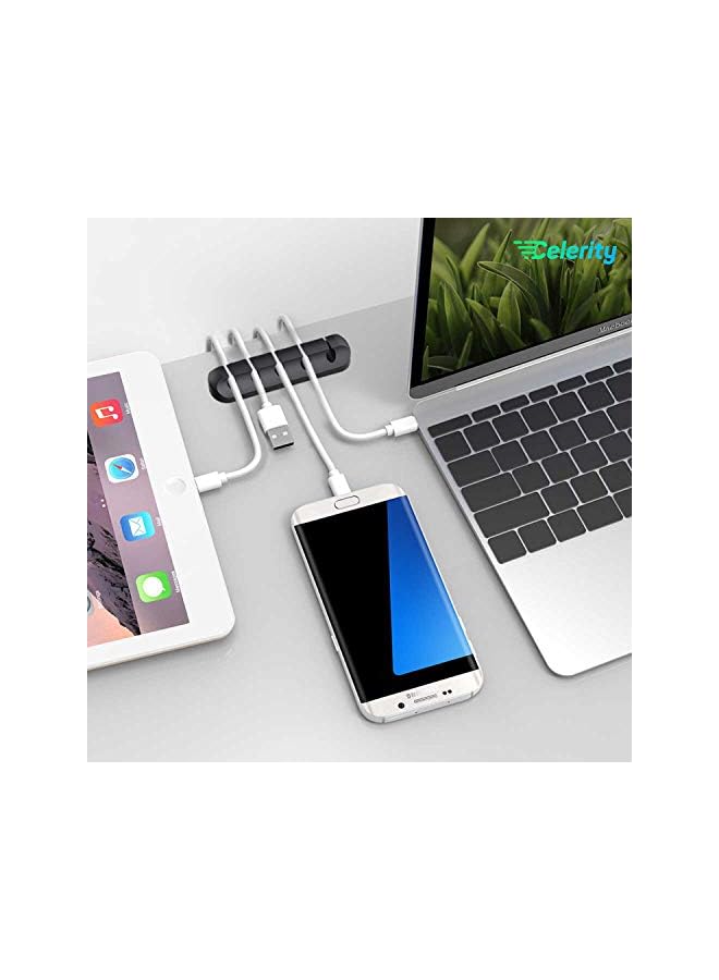 Celerity 3 Pack Cable Management Clips for Desktop Cord Organizer Cable clip holder for Tidy Wire Organiser in Home and Office Mobile LAPTOP Charger TV USB extensions Cables Power Cords - Image 4