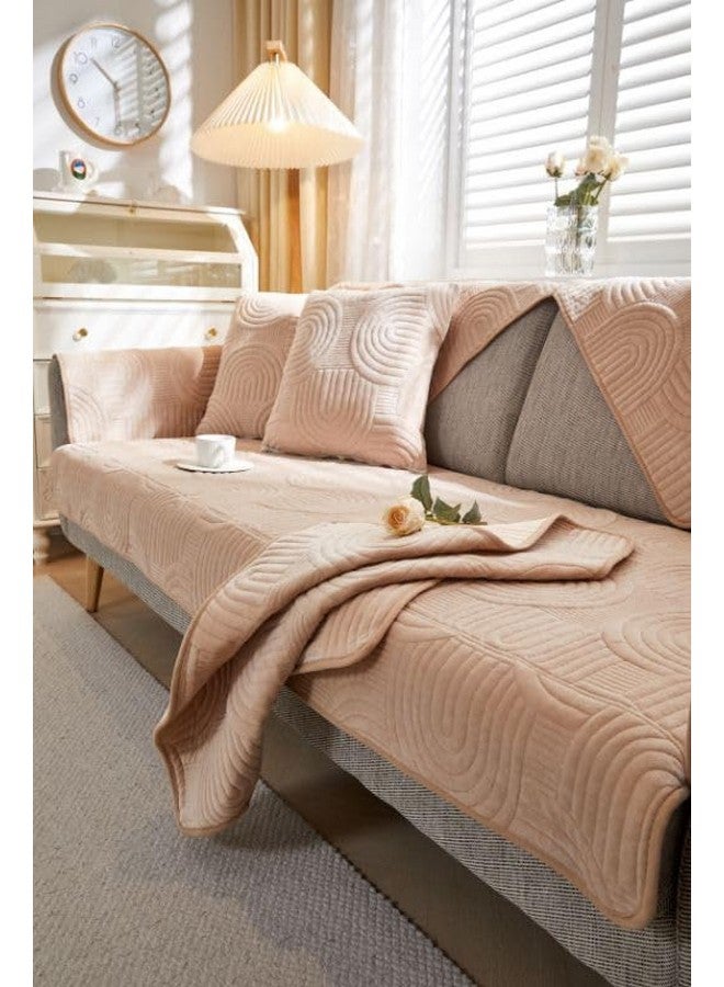 HOMETHREADS HOMETHREADS Couch/Sofa Covers | Luxurious Slipcover Solutions for Sofas, Armchairs, and Loveseats (Cream_Coco, 2 Seater | 70x140cm) - Image 4