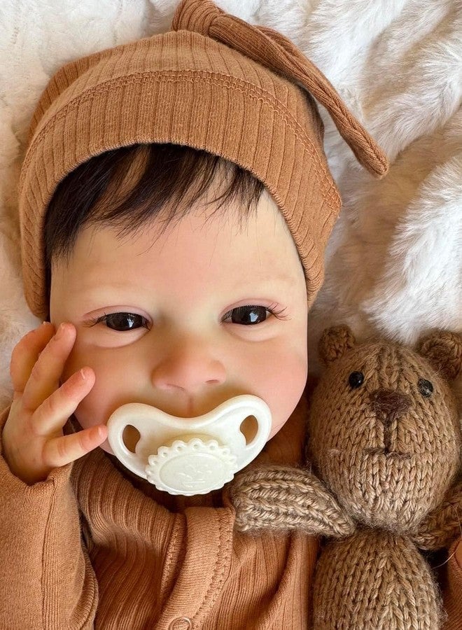 scnbom 19inch Reborn Baby Dolls Girls Lifelike Silicone Toddler Sleep Realistic Newborn Babies That Look Real Close Eyes boy - Image 2