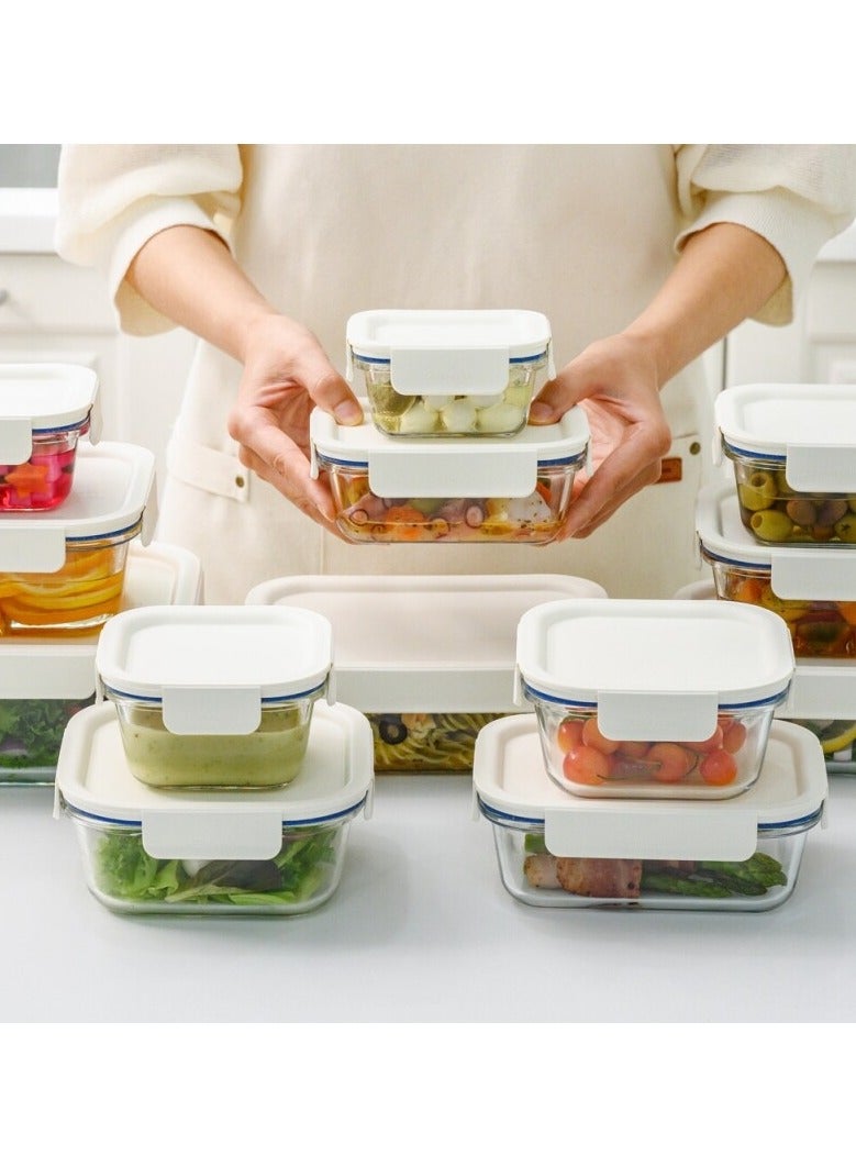 LocknLock Clear Glass Square 750ml White - Durable, Airtight, Heat-Resistant Food Storage Container - Image 5