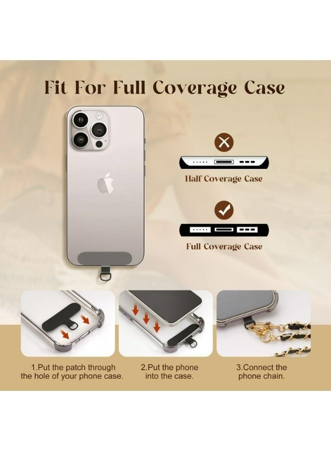 حبل هاتف عالمي ذهبي وأسود معدني مضاد للسرقة وحزام كتف قابل للتعديل وحامل للرقبة لهاتف iPhone 17 16 Pro Max 15 Samsung Galaxy S25 S24 S23 معظم الهواتف الذكية للنساء - Image 3