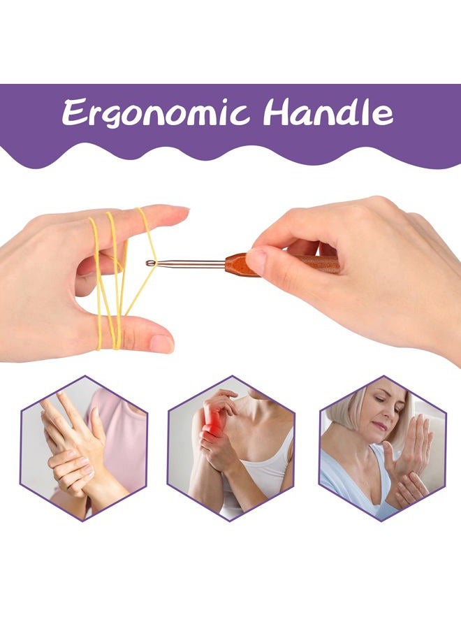 Ruidi Wooden Handle Handle Crochet Hook(9pcs) - Image 4
