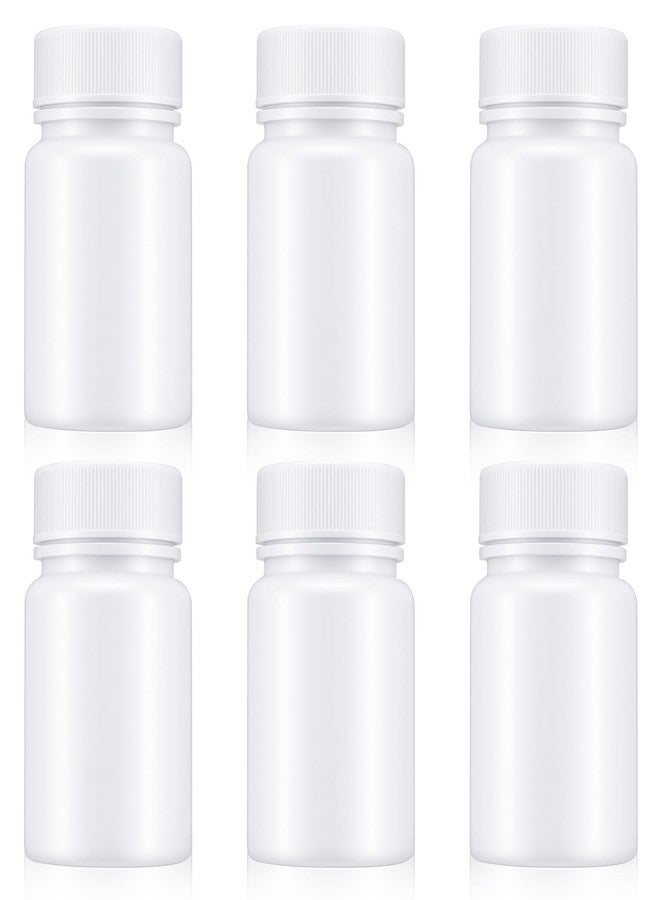 WLLHYF 6Pcs Pill Bottle White 50ml Empty Clear Plastic Pill Bottles Medicine Bottles with Screw Caps Empty Reagent Bottle Containers for Pills, Vitamins, Liquid Solid - Image 1
