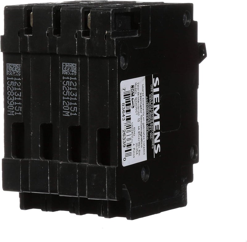 SIEMENS Siemens Q22025CT 25Amp Double Pole Two 20Amp Single Pole Circuit Breaker  - Image 4