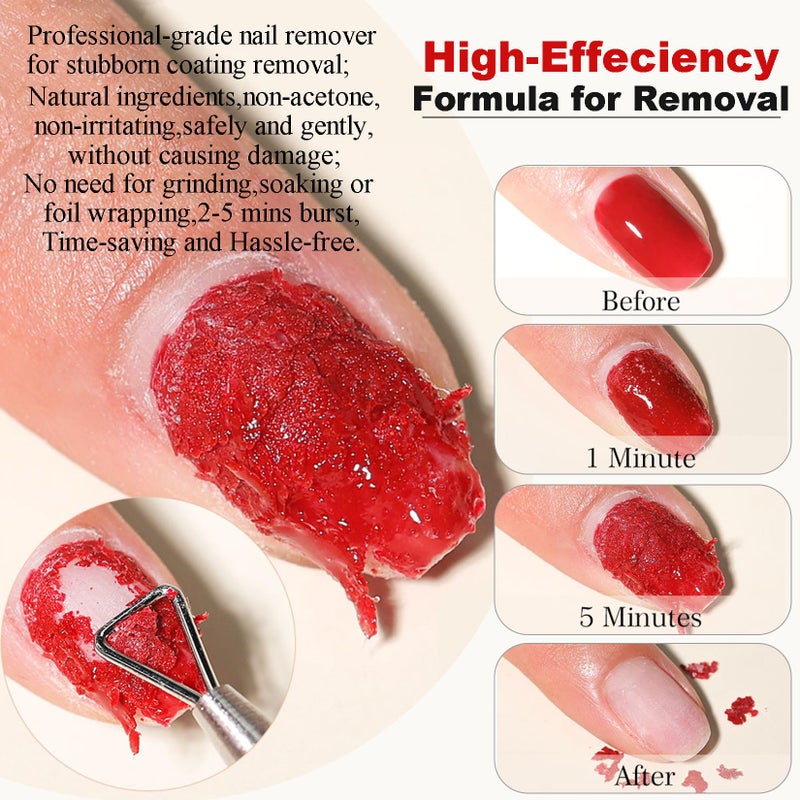 LOUINSTIC Gel Nail Polish Remover,Gel Remover for Nails No Need to Soak or Wrap, Quickly Remove Nail Polish in 2-5 Minutes, Professional Nail Remover Kit - Image 3