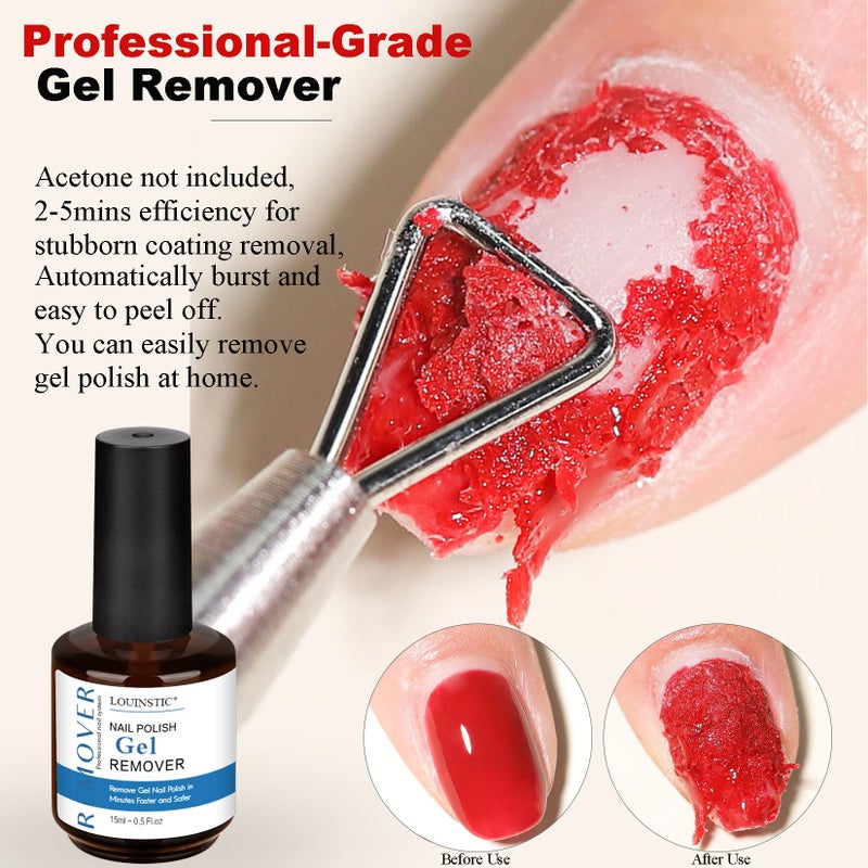 LOUINSTIC Gel Nail Polish Remover,Gel Remover for Nails No Need to Soak or Wrap, Quickly Remove Nail Polish in 2-5 Minutes, Professional Nail Remover Kit - Image 4
