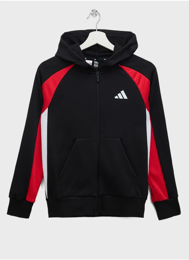Adidas Youth Seasonal Essential Colourblock Tracksuit