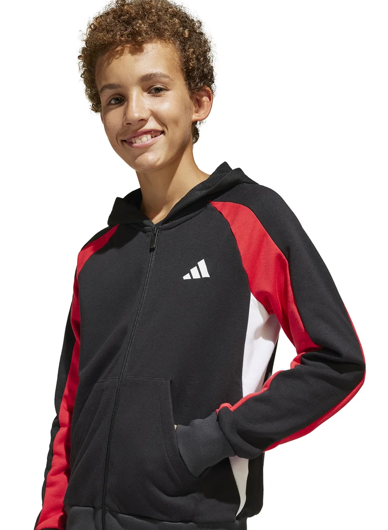 adidas طقم رياضي أساسي بألوان متدرجة للشباب