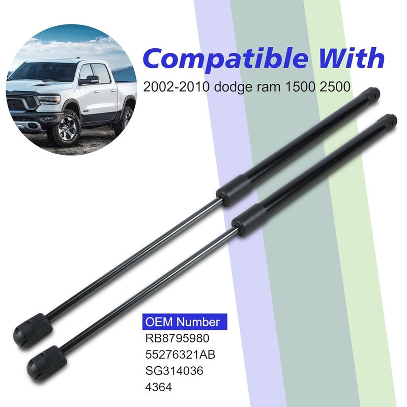 G Front Hood Lift Support for 2001-2010 Dodge Ram 1500 2500 - Gas Spring Shock Prop Hood Bracket - Image 2