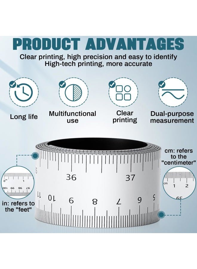 Relaxweex 1 Pcs 39.37 Inch Magnetic Ruler Flexible Ruler with Both Inches and Centimeters Magnet Measuring Tape, Suitable for Lathes, Workshops, Table Saws, Mills, Easy to Take - Image 3