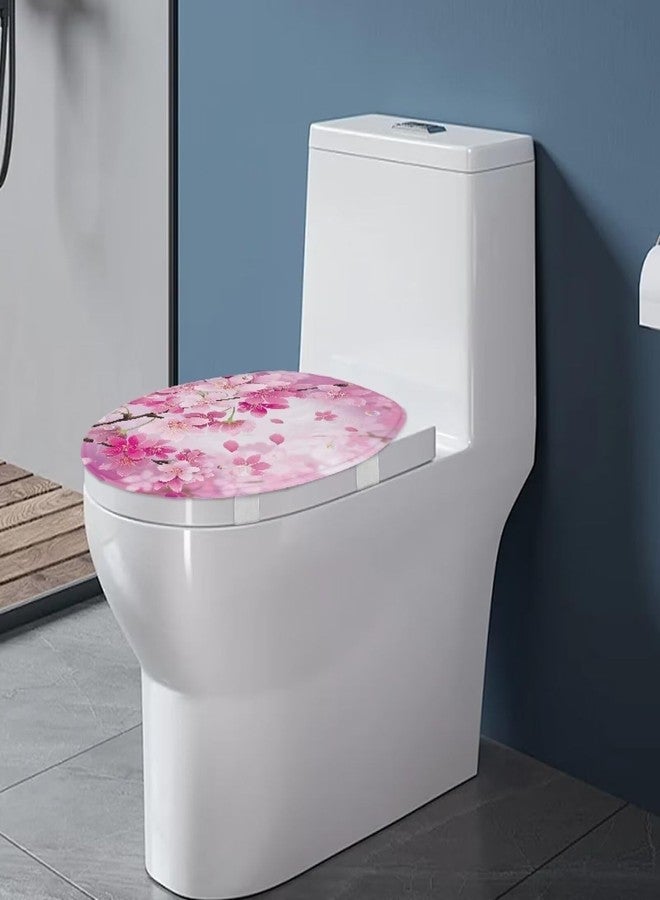 Flashideas Pink Flower Toilet Seat Covers for Bathroom Soft Plush Seat Covers Tank Lip Covers Easy to Clean Bathroom Decoration Accessories Fits Most Toilet Tanks & Lids - Image 4