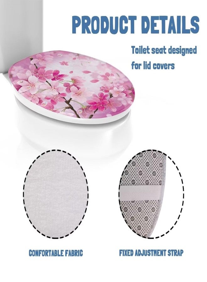 Flashideas Pink Flower Toilet Seat Covers for Bathroom Soft Plush Seat Covers Tank Lip Covers Easy to Clean Bathroom Decoration Accessories Fits Most Toilet Tanks & Lids - Image 5
