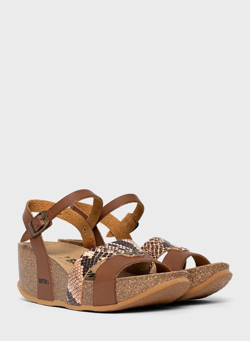 BAYTON Leonie Strappy Mid Heel Wedges