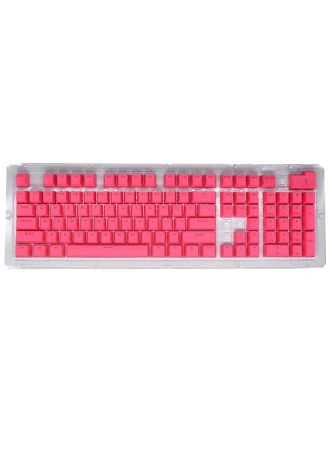 HXSJ P9 104 Keys PBT Color Mechanical Keyboard Keycaps(Rose Red)