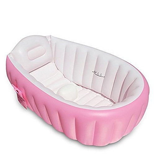 Inflatable Baby BathtubOIF Portable Kid Infant Toddler Thick Soft Cushion Air Swimming Pool Central Seat
