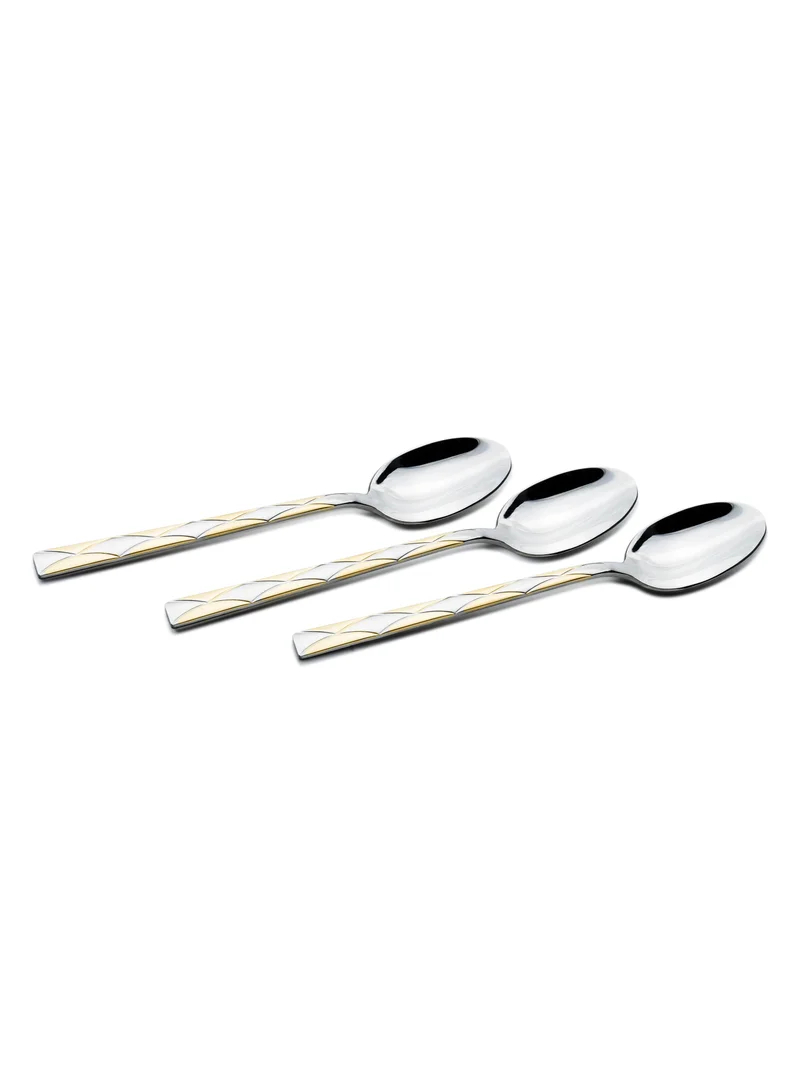 Cuisine Art Cuisine Art 201 Stainless Steel Tea Spoon Set - 3 Piece, Silver for Teas, Desserts, and Everyday Use