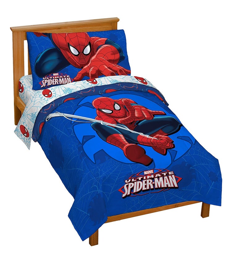 Jay Franco Marvel Spiderman 'Regulator' Toddler 4 Piece Bed Set - Image 1