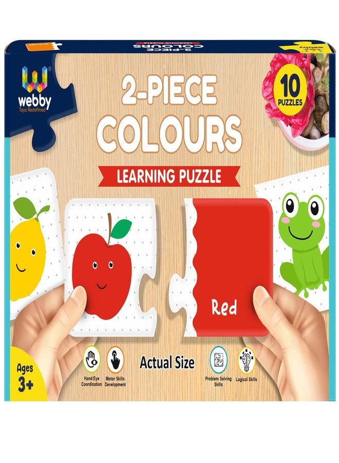 ويبي مجموعة أحجية الصور المقطوعة التعليمية من قطعتين من ويبي كولورز، ألعاب أحجية تعليمية مبكرة من مونتيسوري لمرحلة ما قبل المدرسة للأطفال من عمر 3 سنوات فما فوق - Image 1