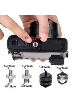 KASTWAVE 26Pcs Camera Screw Mount Set 1/4 Inch and 3/8 Inch Converter Threaded Screws Adapter Flash Shoe Mount for DSLR Camera Tripod Monopod Ball head Flashlight Quick Release Plate  - Image 3