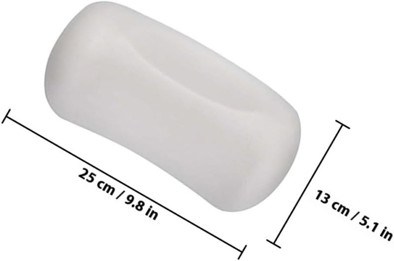 GANAZONO Bathtub Pillow with Suction Cups, Tub Head Support and Neck Cushion, White Bathroom Backrest for Spa and Relaxation in Adult Bathtubs - Image 2