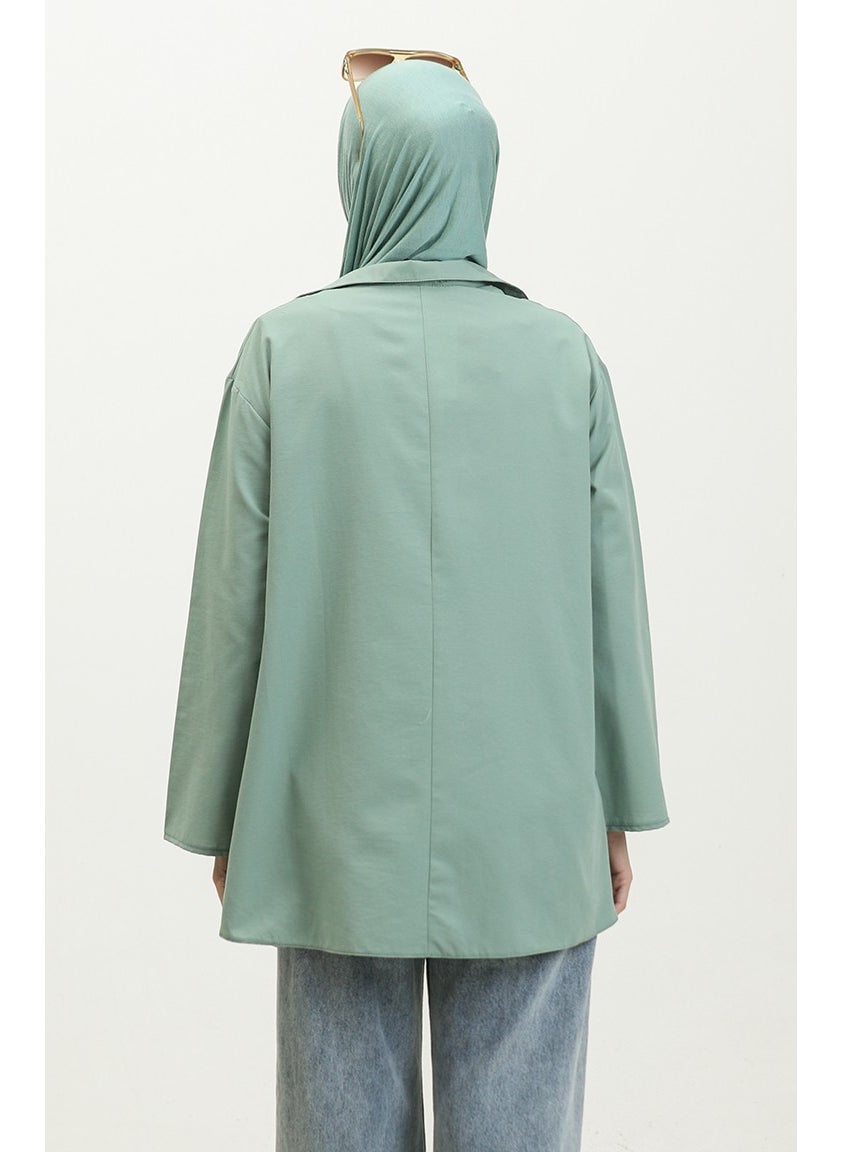 Sefa Merve Oversize Tunic 2007-01 Almond Green  - Image 5