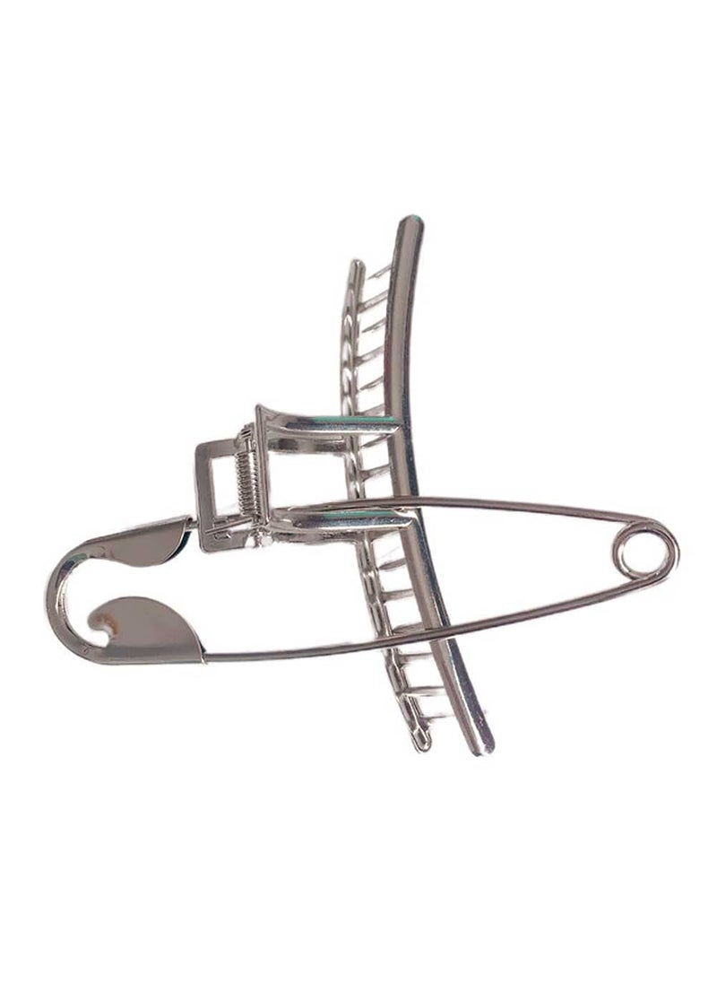 Teensery Metal Hair Claw Clips Extra Large Safety Pin Hair Jaw Clamps Non Slip Hair Barrette Hair Grip Hair Accessories for Women and Girls 1 Piece 