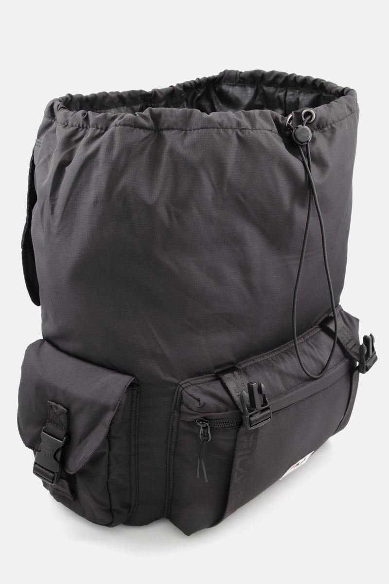 FILA حقيبة ظهر متعددة الجيوب بشعار العلامة التجارية للرجال من ترومسو، 44 سم ارتفاع × 48 سم طول × 15 سم عرض، باللون الأسود - Image 3