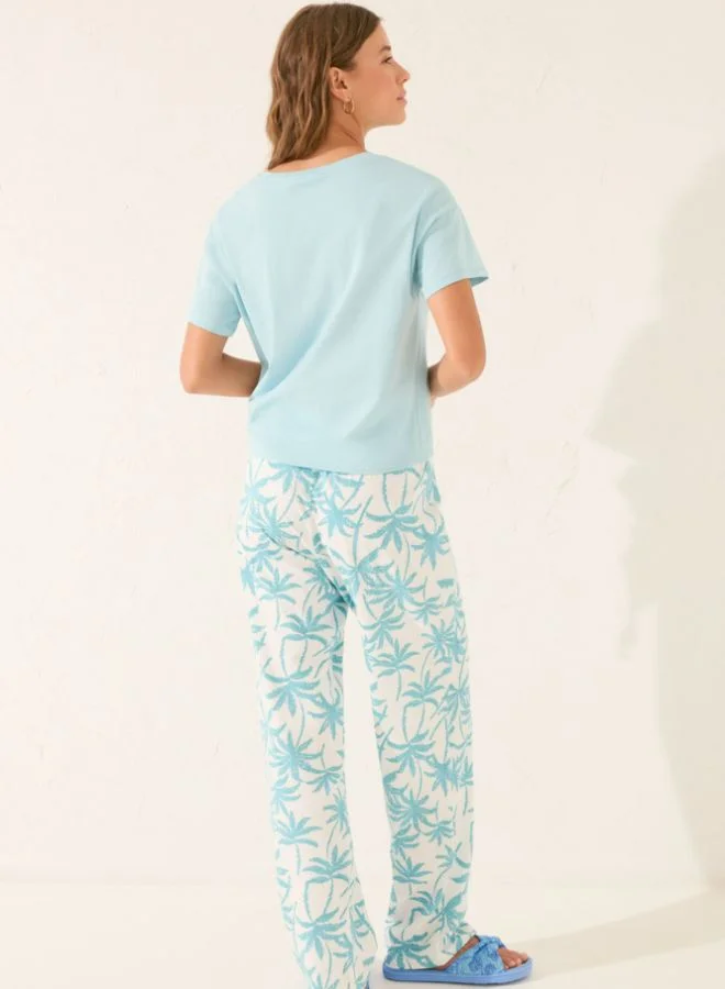 women'secret Garfield green long pyjamas