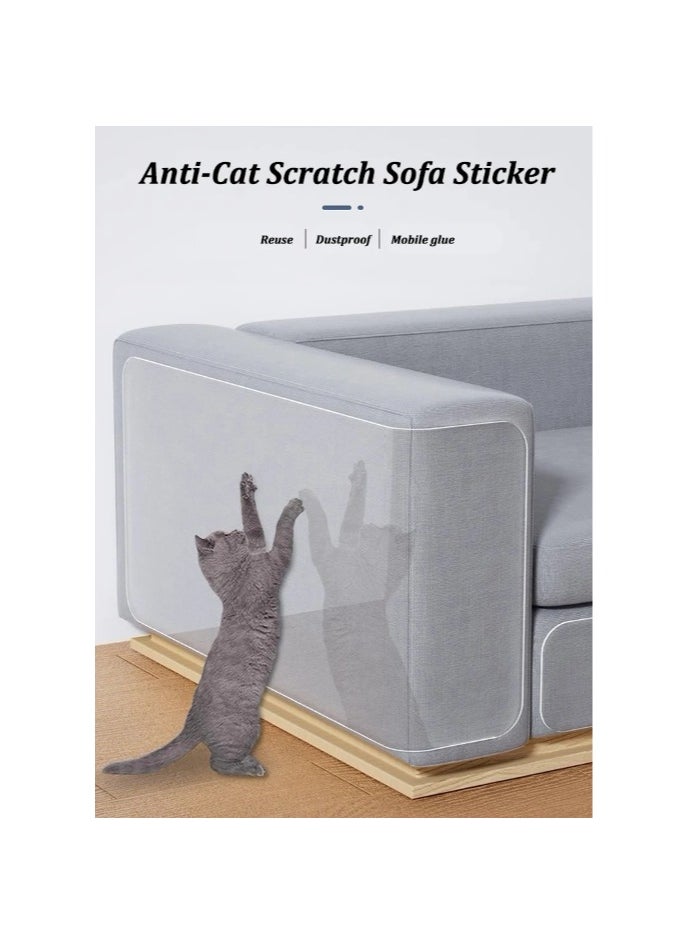 Generic - Anti Cat Scratch Furniture Protectors from Cats, 10 Pcs Cat Scratch Deterrent Tape, Couch Protector for Cats, Double Sided Sofa Anti Scratching Sticky Tape, Sticky Paws Training Pet Safe - Image 1