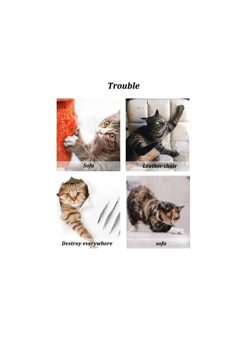 Generic - Anti Cat Scratch Furniture Protectors from Cats, 10 Pcs Cat Scratch Deterrent Tape, Couch Protector for Cats, Double Sided Sofa Anti Scratching Sticky Tape, Sticky Paws Training Pet Safe - Image 1