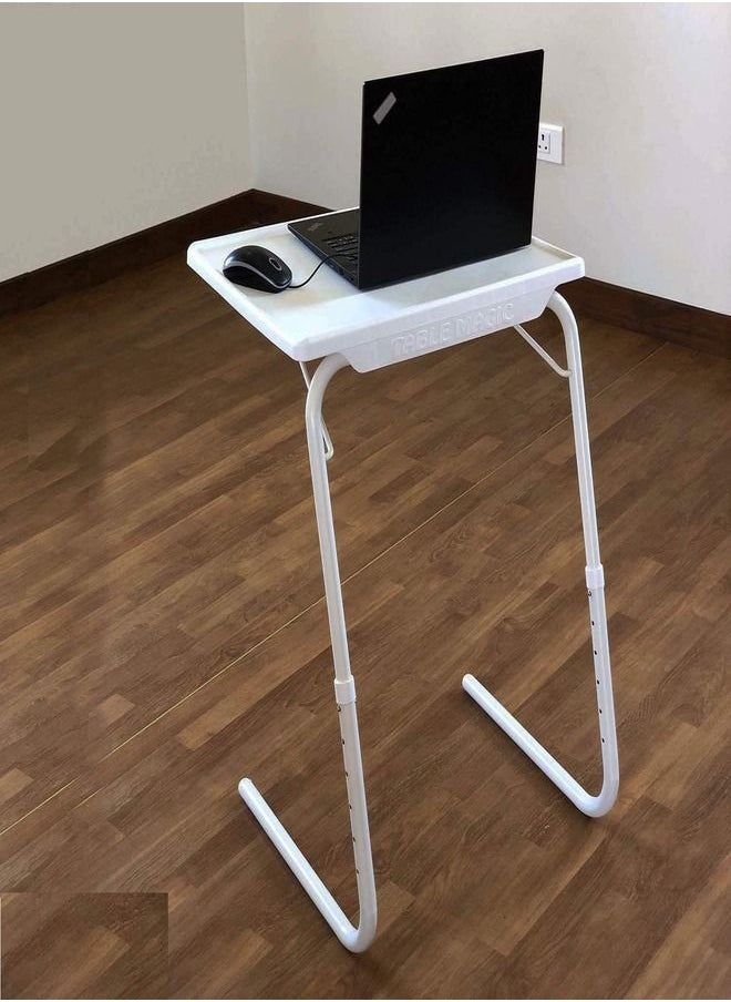 Laptop table notebook desk with rolling wheels portable study stand for living room adjustable table for home office