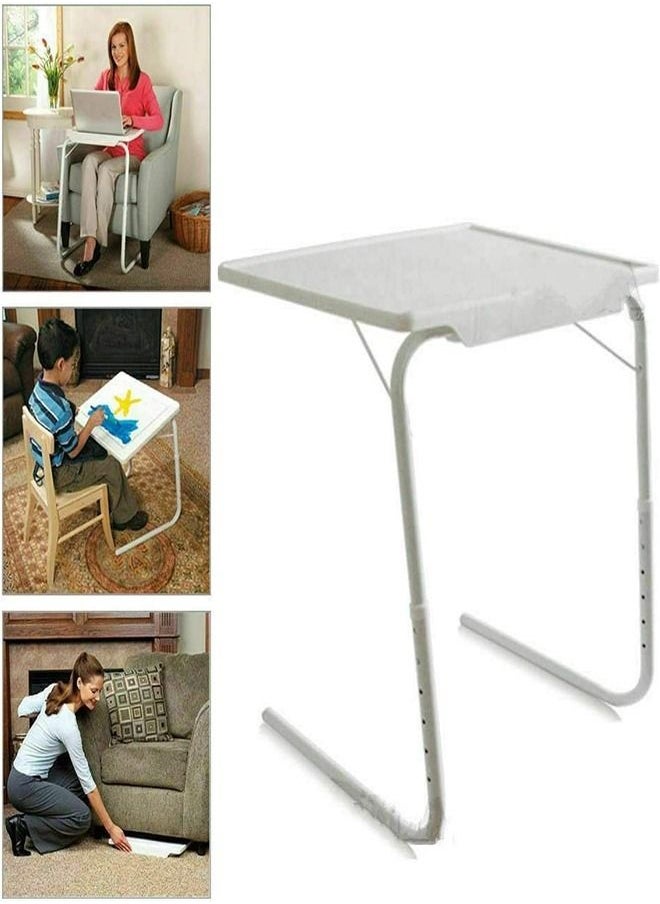 Laptop table notebook desk with rolling wheels portable study stand for living room adjustable table for home office