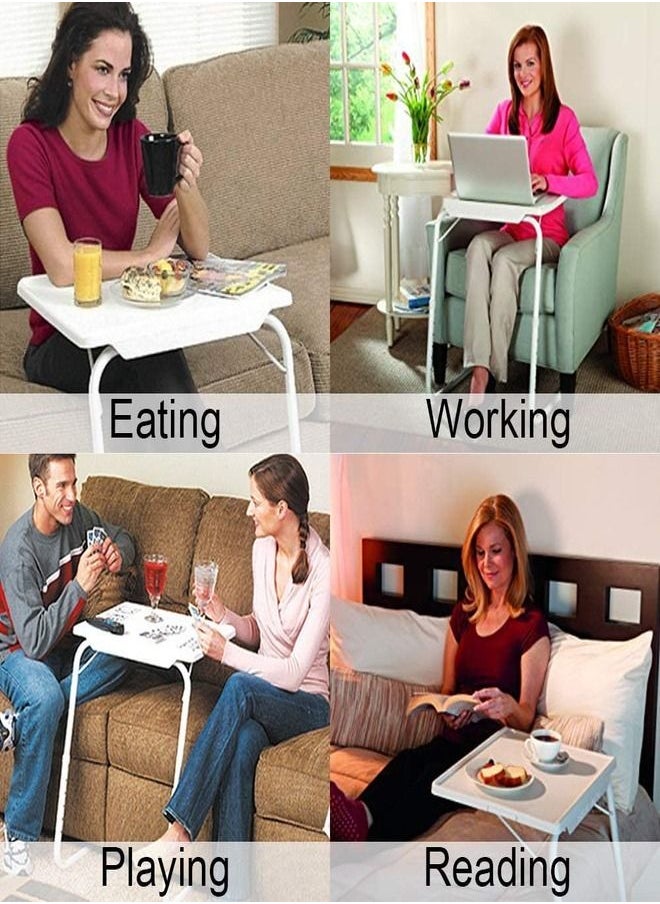 Laptop table notebook desk with rolling wheels portable study stand for living room adjustable table for home office