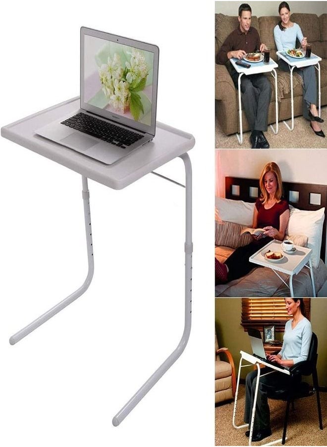 Laptop table notebook desk with rolling wheels portable study stand for living room adjustable table for home office