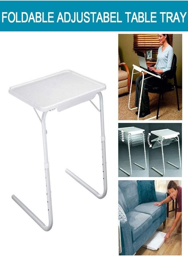 Laptop table notebook desk with rolling wheels portable study stand for living room adjustable table for home office