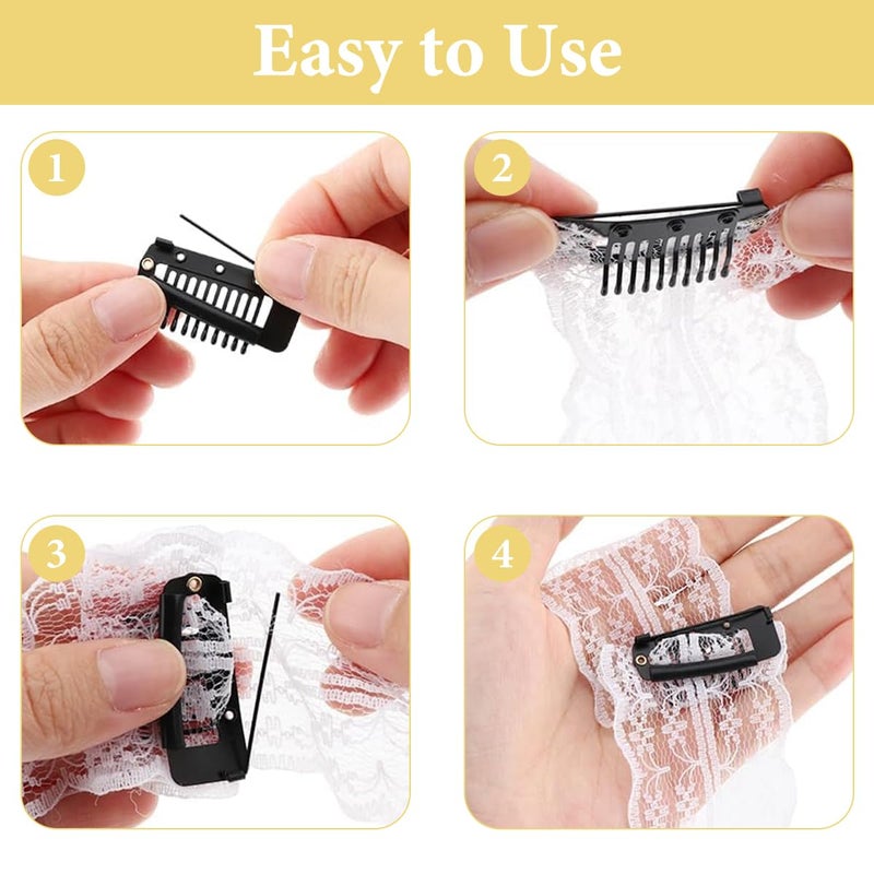 M'AYCREATE MAYCREATE® 3Pcs Chunni Dupatta Fixing Clip Stainless Steel Pin Clips for Chunni Safety Pin Clip for Clothing ShawlFixing(Silver, Gold & Black) - Image 3