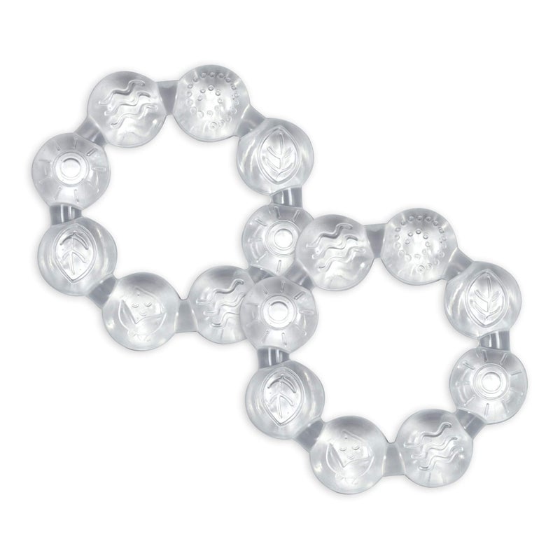 Green Sprouts Cool Ring Teether (2 Pack) Clear - 6mo+ - Image 1