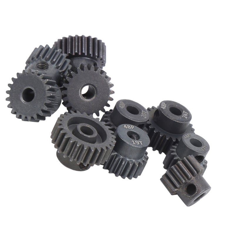 10Pcs/Set 16T‑25T 7075 48P Steel RC Car Motor Gear Pinion for 1/8 1/10 Brushless Motor - Image 5