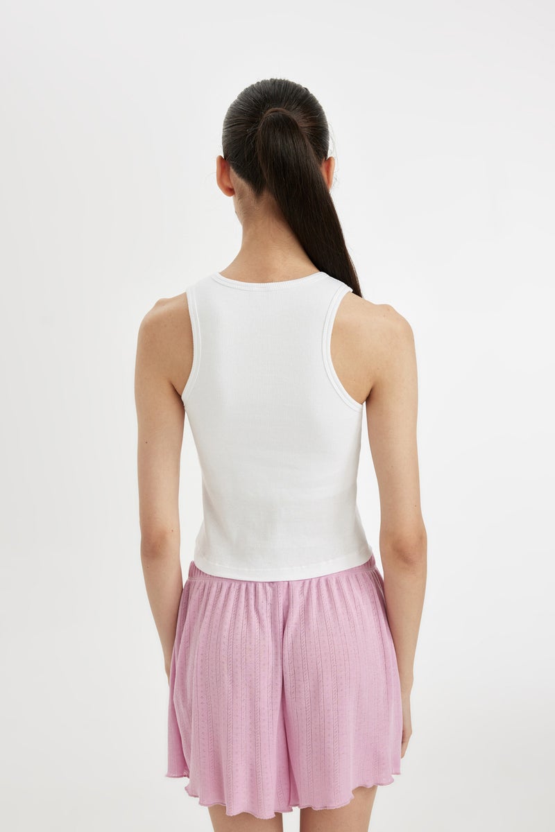 Woman Fall in Love Regular Fit Ribbed Undershirt