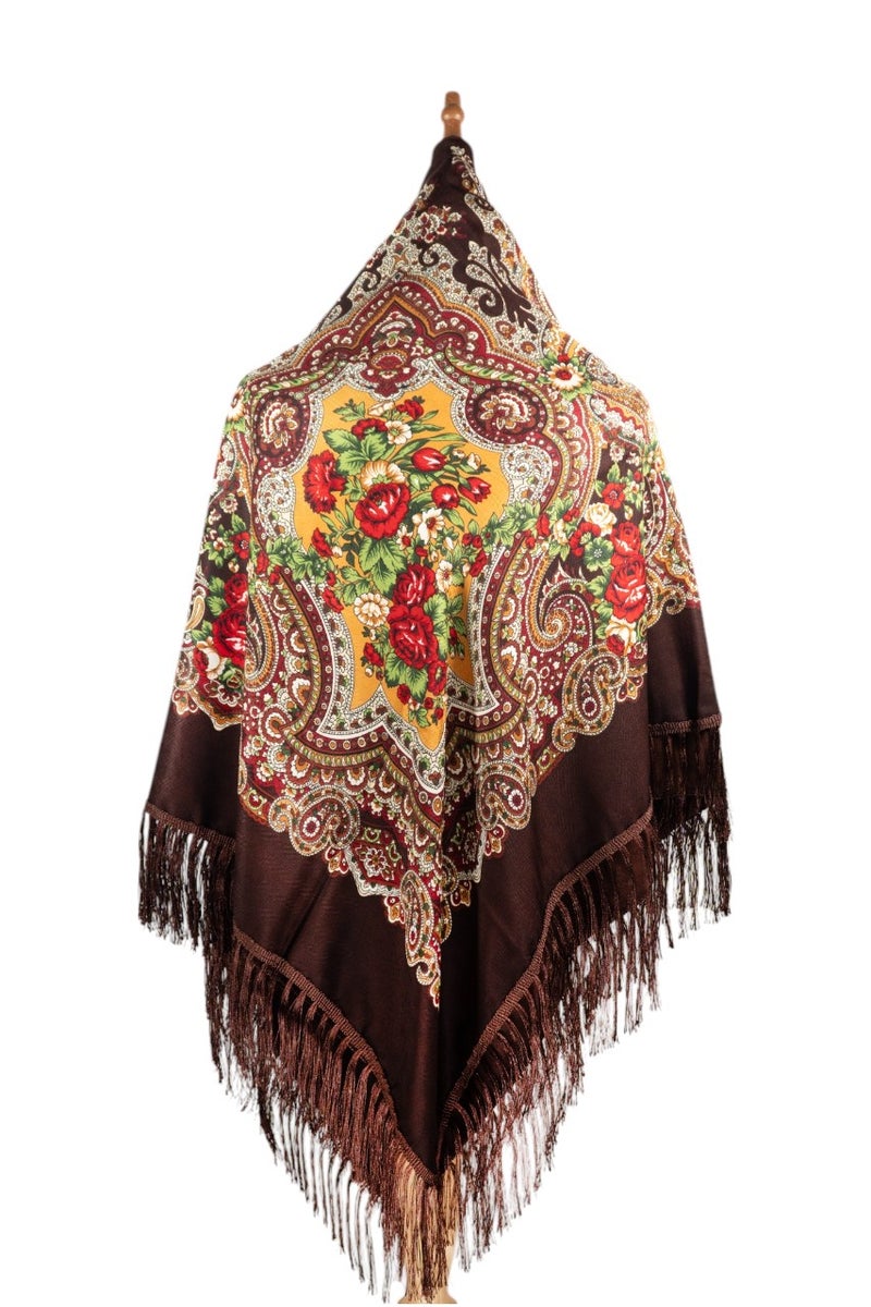 دىدانيالا شال قطن بشرّابات نسائي من عليا - طراز أوروبا الشرقية - Image 3