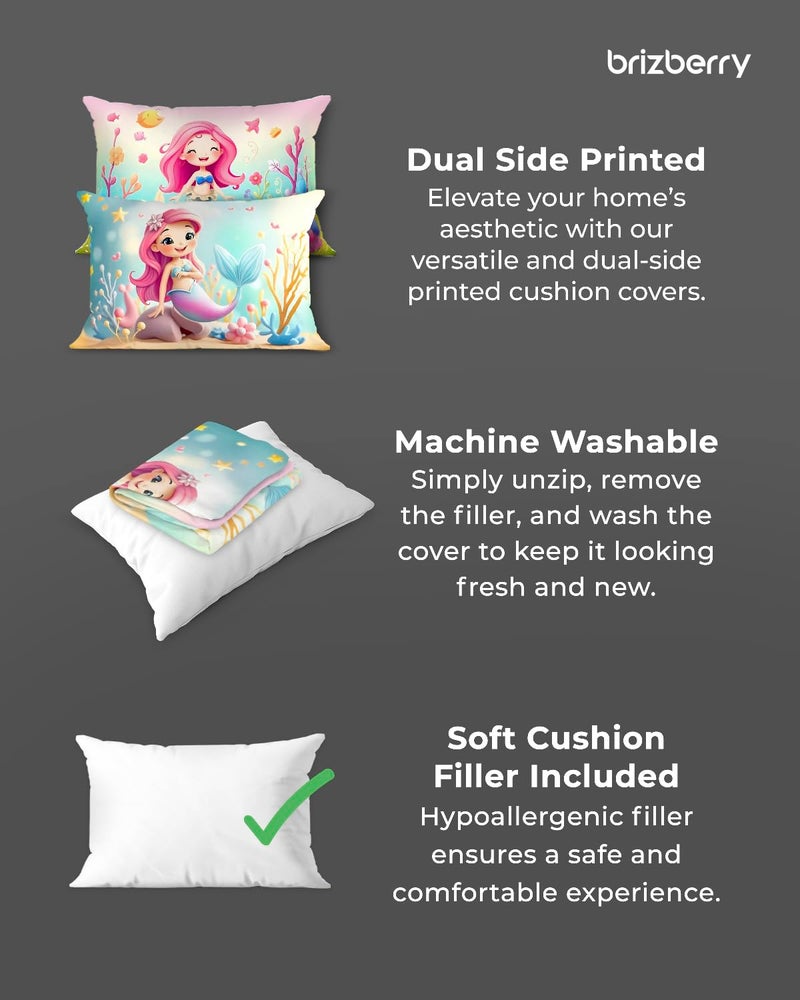 Brizberry® Kids Pillow Cushion with Super Soft Fabric | Animal & Cartoon Prints | 12x18 inches (Design 11) - Image 3