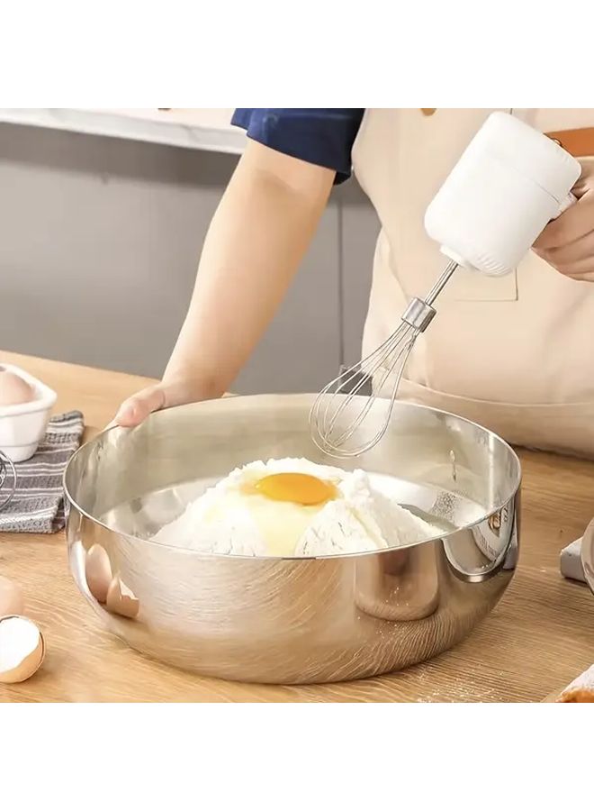 Stainless Steel Mixing Bowl Set 2pcs Whisk And Dough Bowl For Kitchen Utility - Image 5