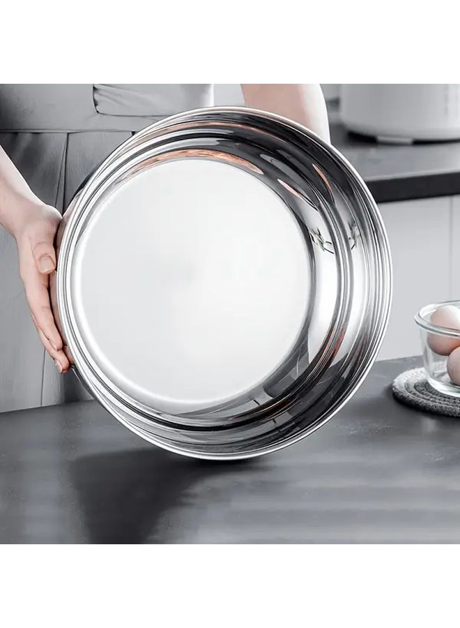 Stainless Steel Mixing Bowl Set 2pcs Whisk And Dough Bowl For Kitchen Utility - Image 2