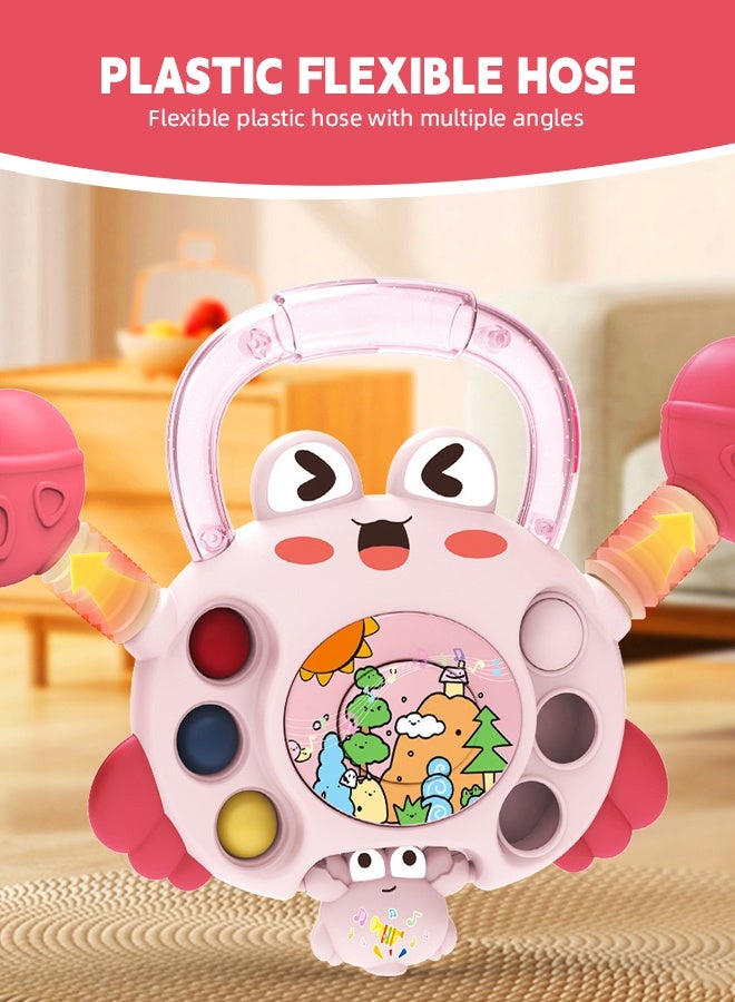 Soft Touch Baby Toy Sensory Toy Toddler Montessori Toy Pull String Crab Toy Learning Educational Toddler Toys for Boys Girls Gift - Image 4